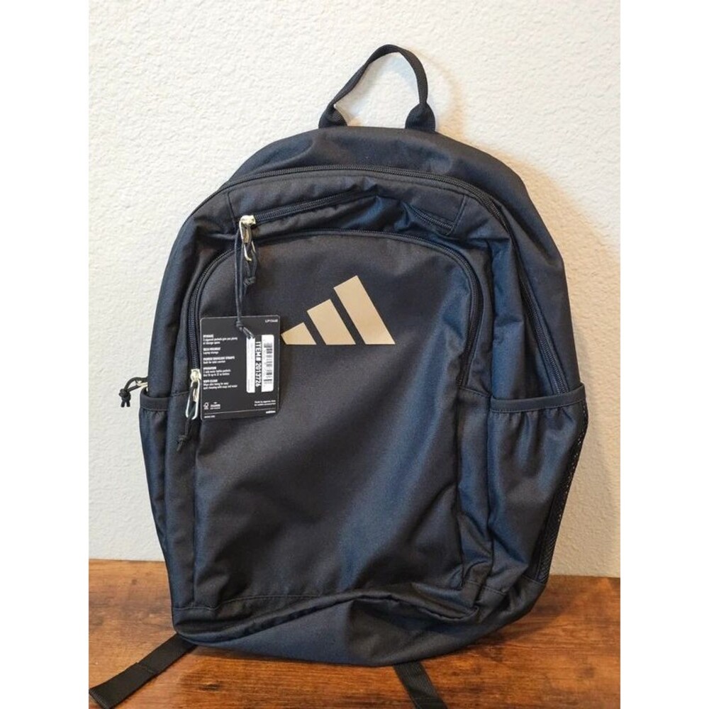 Adidas Black Backpack with Gold Logo Accent